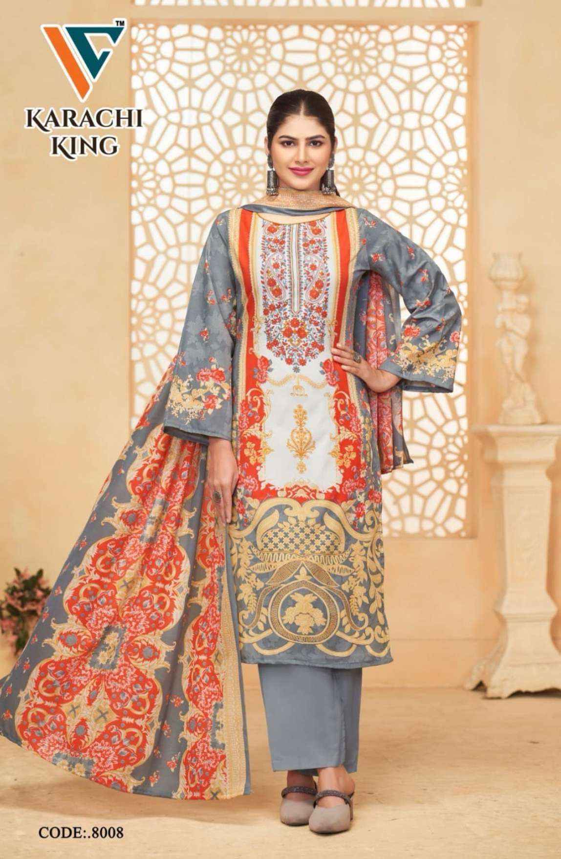 Vandana Creation Karachi King Vol 8 Cotton Salwar Kameez Wholesale Price ( 8 Pcs Catalog )