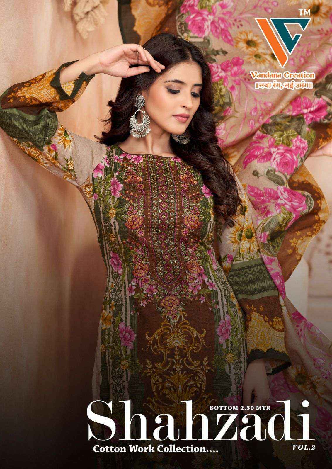 Vandana Creation Shahzadi Vol 2 Cotton salwar kameez wholesale price ( 8 pcs catalog )