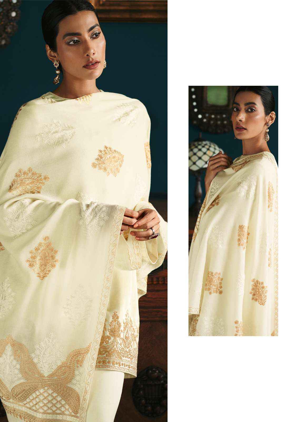 Varsha Iris Cream Colour Hit Designer Velvet salwar kameez wholesale price( 1 pcs catalog )