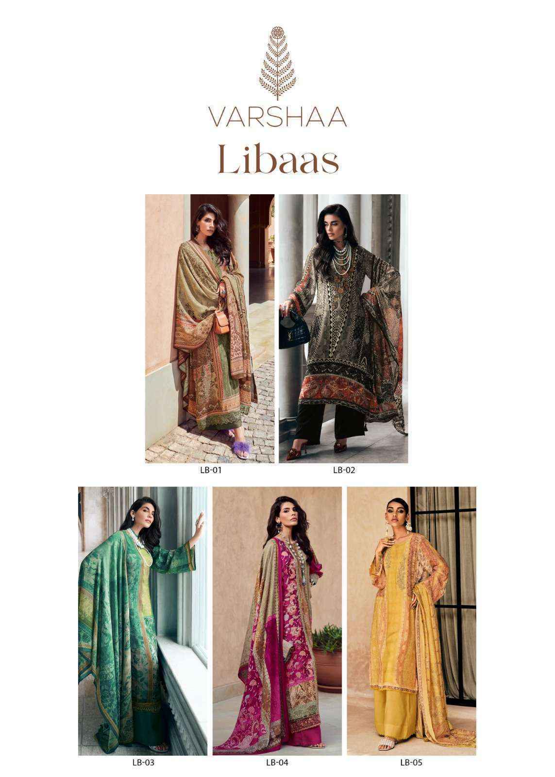 Varsha Libaas Crape Salwar Kameez Wholesale Price ( 5 Pcs Catalog )