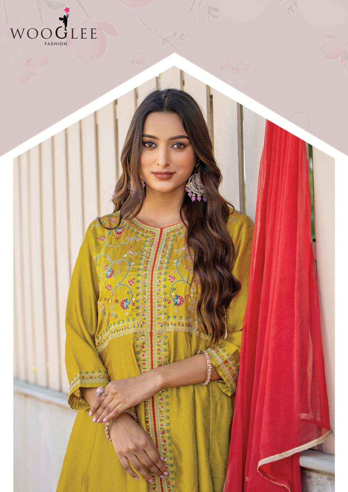 Wooglee Fashion Surkhi Designer Kurtis Catalog With Price ( 4 Pcs Catalogue )