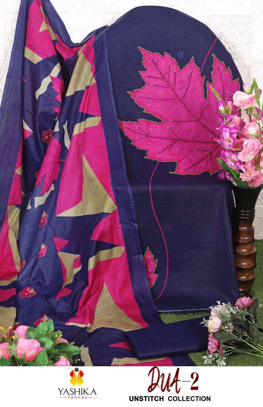 YASHIKA TRENDS DUA VOL 2 DIGITAL PRINTS WHOLESALE DRESS MATERIAL ( 8 PCS CATALOGUE )