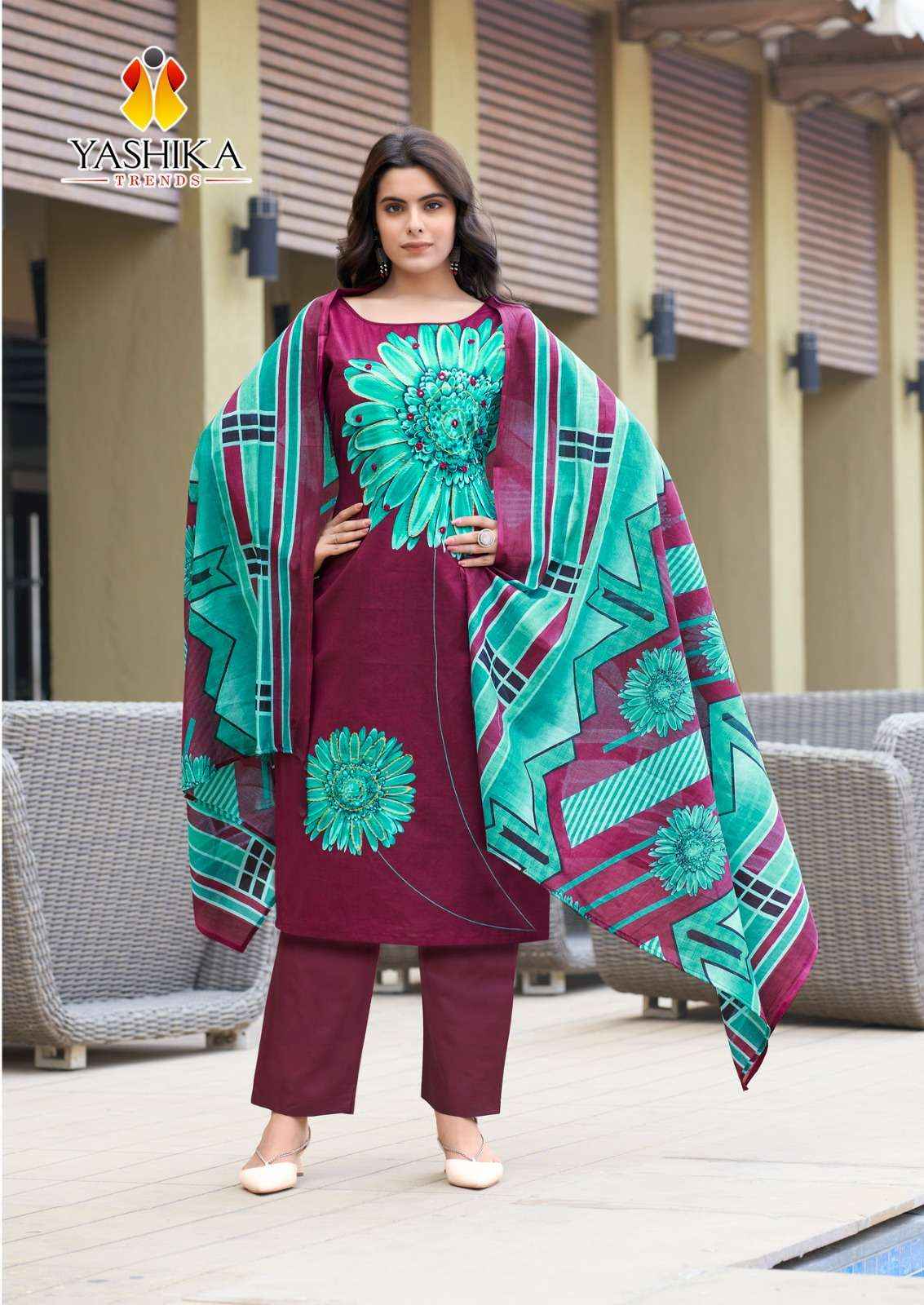 YASHIKA TRENDS DUA VOL 2 DIGITAL PRINTS WHOLESALE DRESS MATERIAL ( 8 PCS CATALOGUE )
