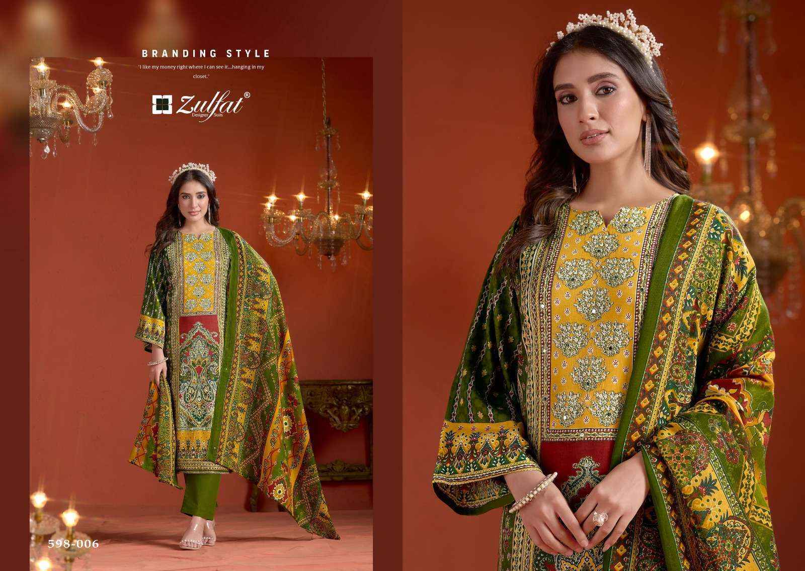 Zulfat Designer Sajni Vol 2 Jam Cotton salwar kameez wholesale price ( 6 pcs catalog )