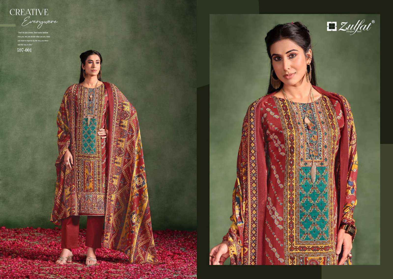 Zulfat Raabta Vol 2 Jam Cotton salwar kameez wholesale price ( 6 pcs catalog )