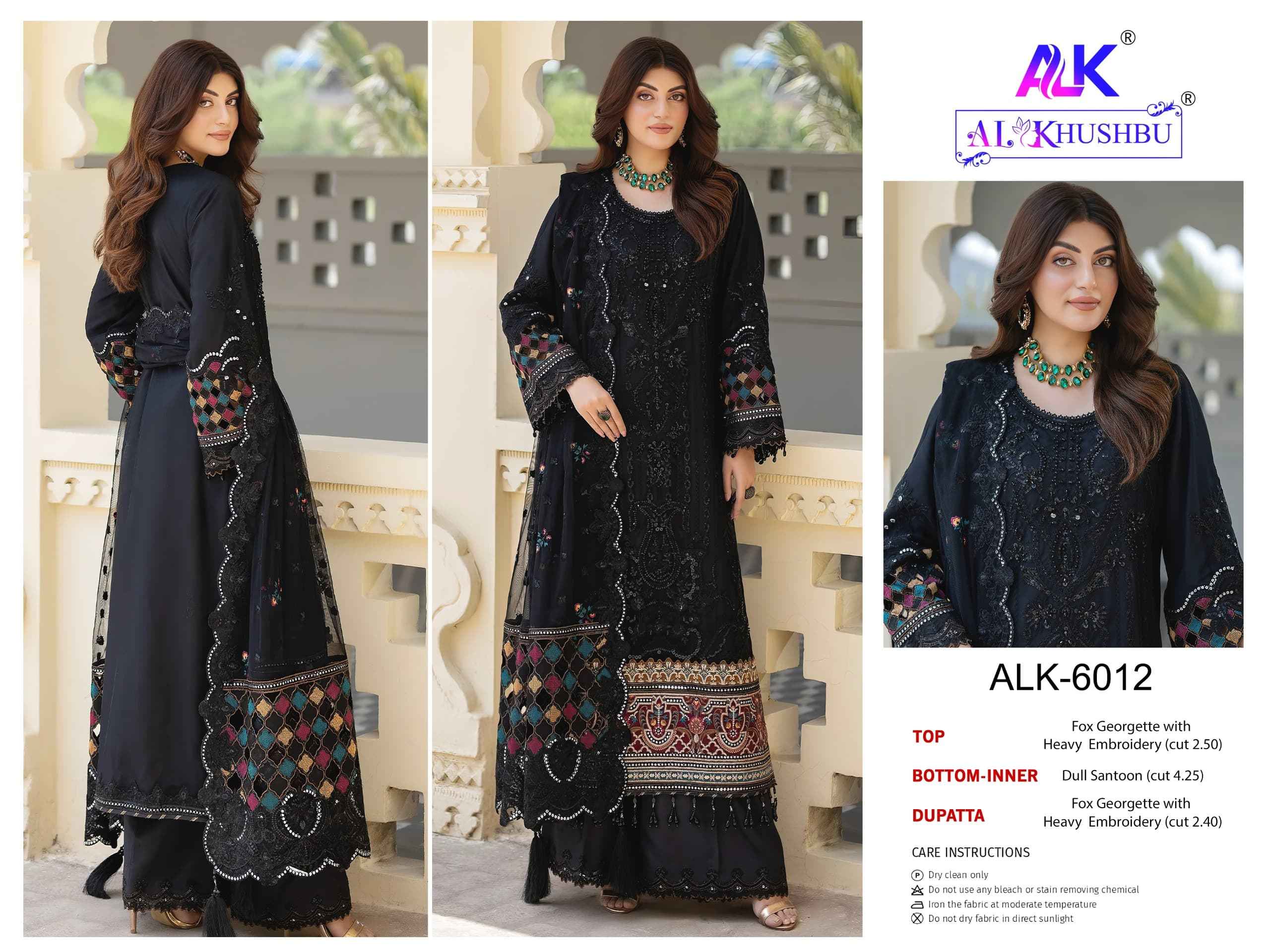 Al Khushbu Afifa Vol 4 Wholesale Georgette Pakistani Dress Material ( 3 pcs catalog )