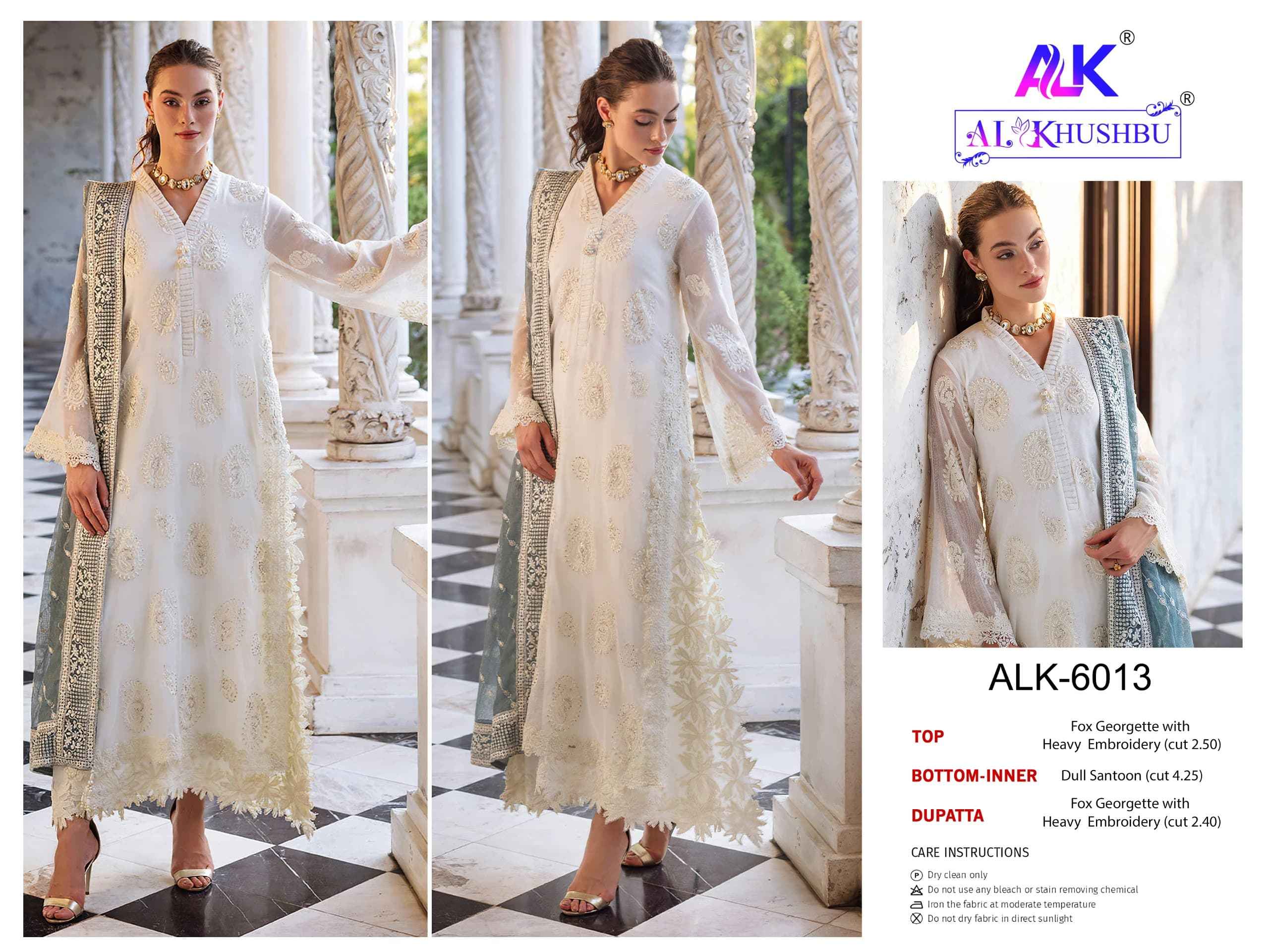 Al Khushbu Afifa Vol 4 Wholesale Georgette Pakistani Dress Material ( 3 pcs catalog )