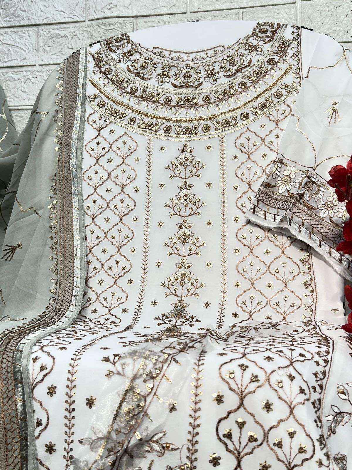 Al Khushbu Agha Noor 2 Wholesale Georgette Dress Madterial  ( 3 pcs Catalogue )