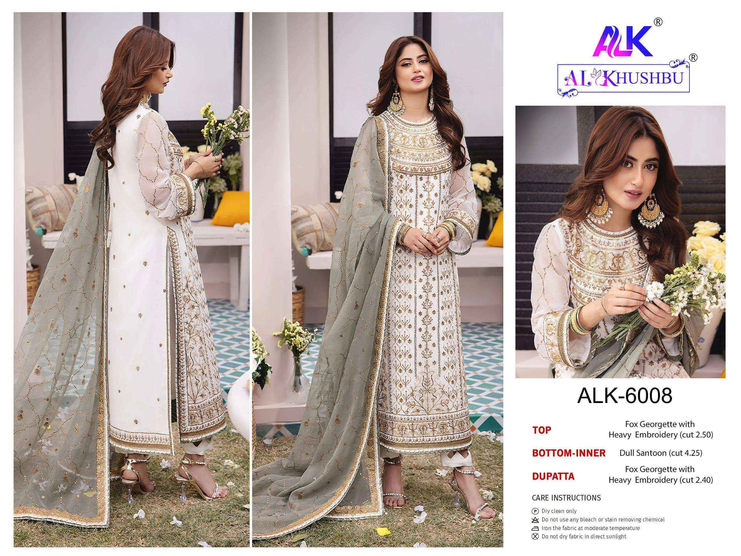 Al Khushbu Agha Noor 2 Wholesale Georgette Dress Madterial  ( 3 pcs Catalogue )