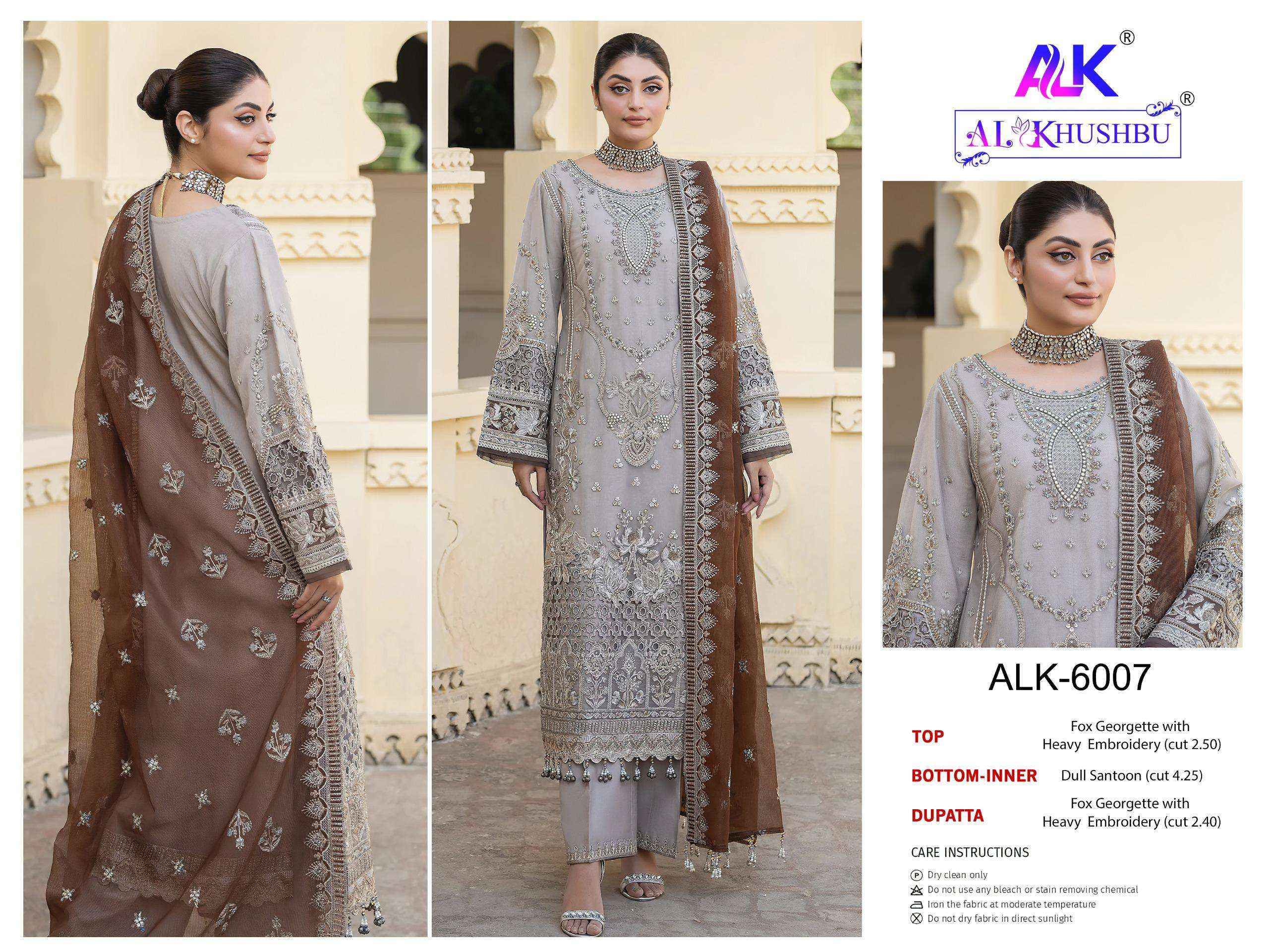 Al Khushbu Agha Noor 2 Wholesale Georgette Dress Madterial  ( 3 pcs Catalogue )