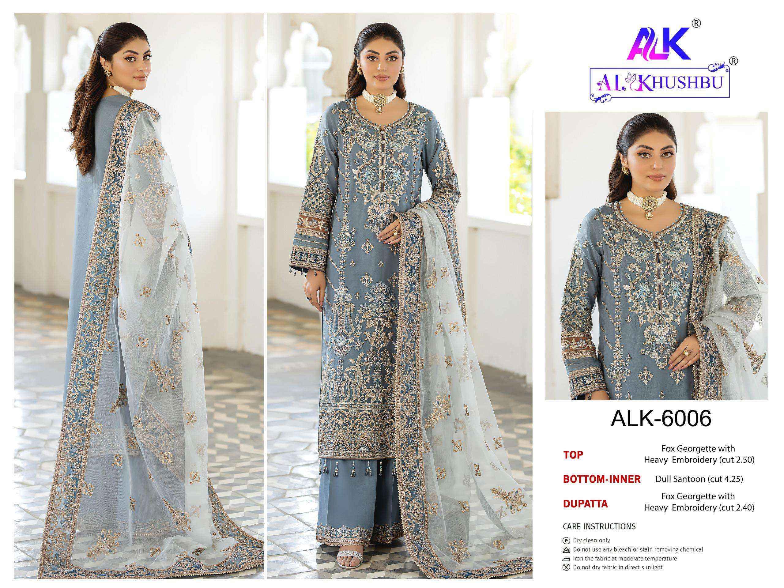 Al Khushbu Agha Noor 2 Wholesale Georgette Dress Madterial  ( 3 pcs Catalogue )