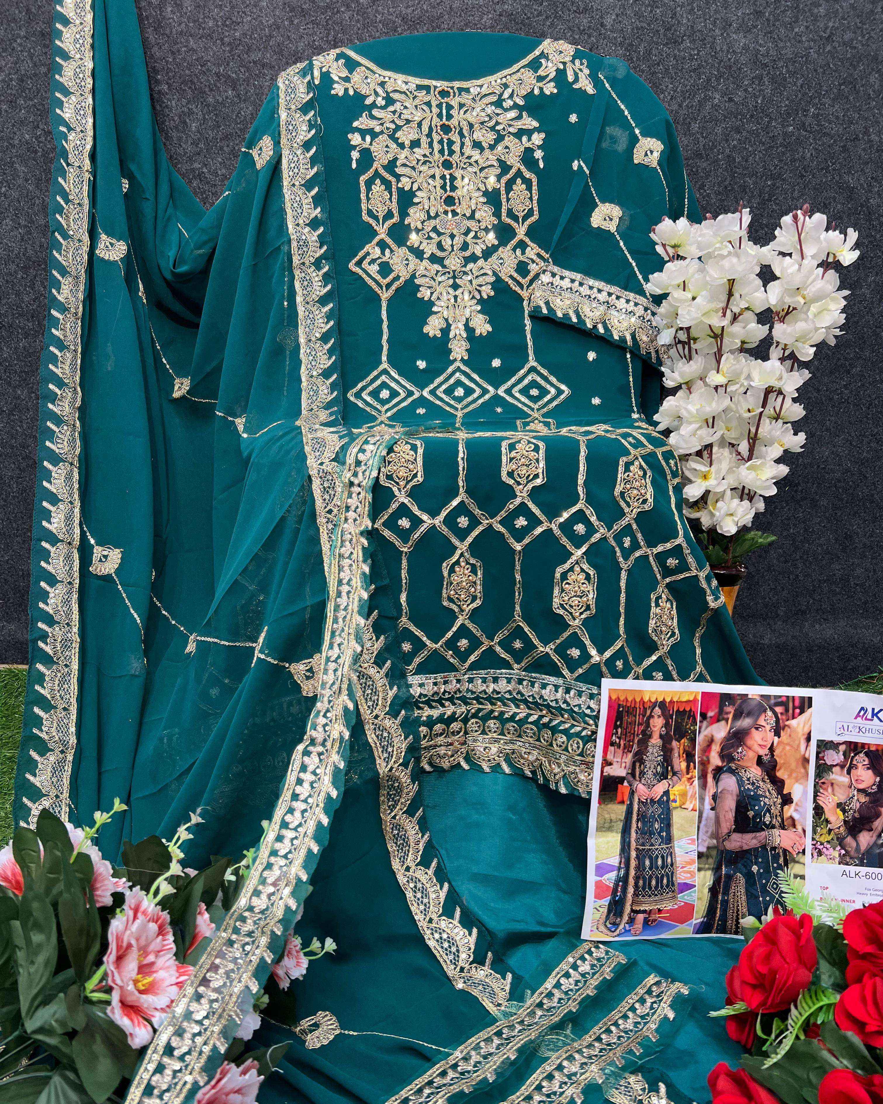 Al Khushbu Zahra Rubab Vol 3 Georgette Salwar Kameez Wholesale Price ( 3 Pcs Catalog )