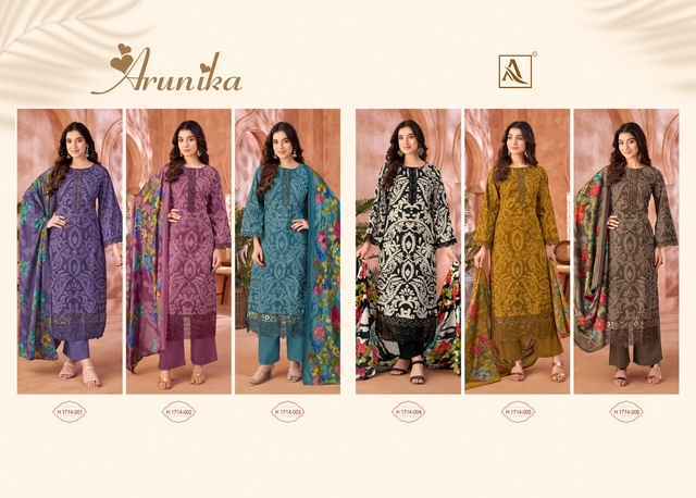 Alok Arunika Cambric Cotton Salwar Kameez Wholesale Price ( 6 Pcs Catalog )