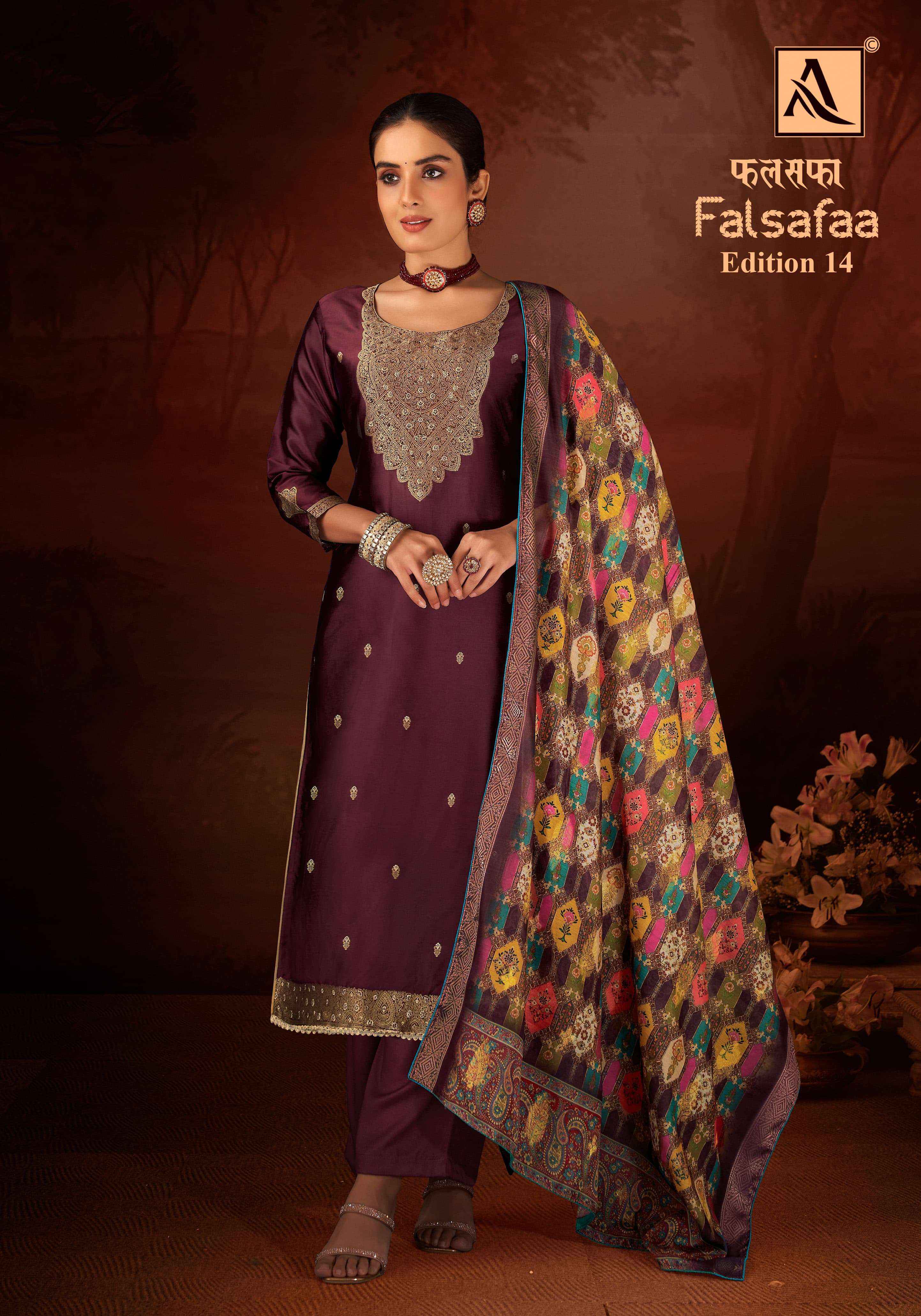 ALOK SUITS FALSAFAA EDITION VOL 14 WHOLESALE SALWAR KAMEEZ ( 6 PCS CATALOG )