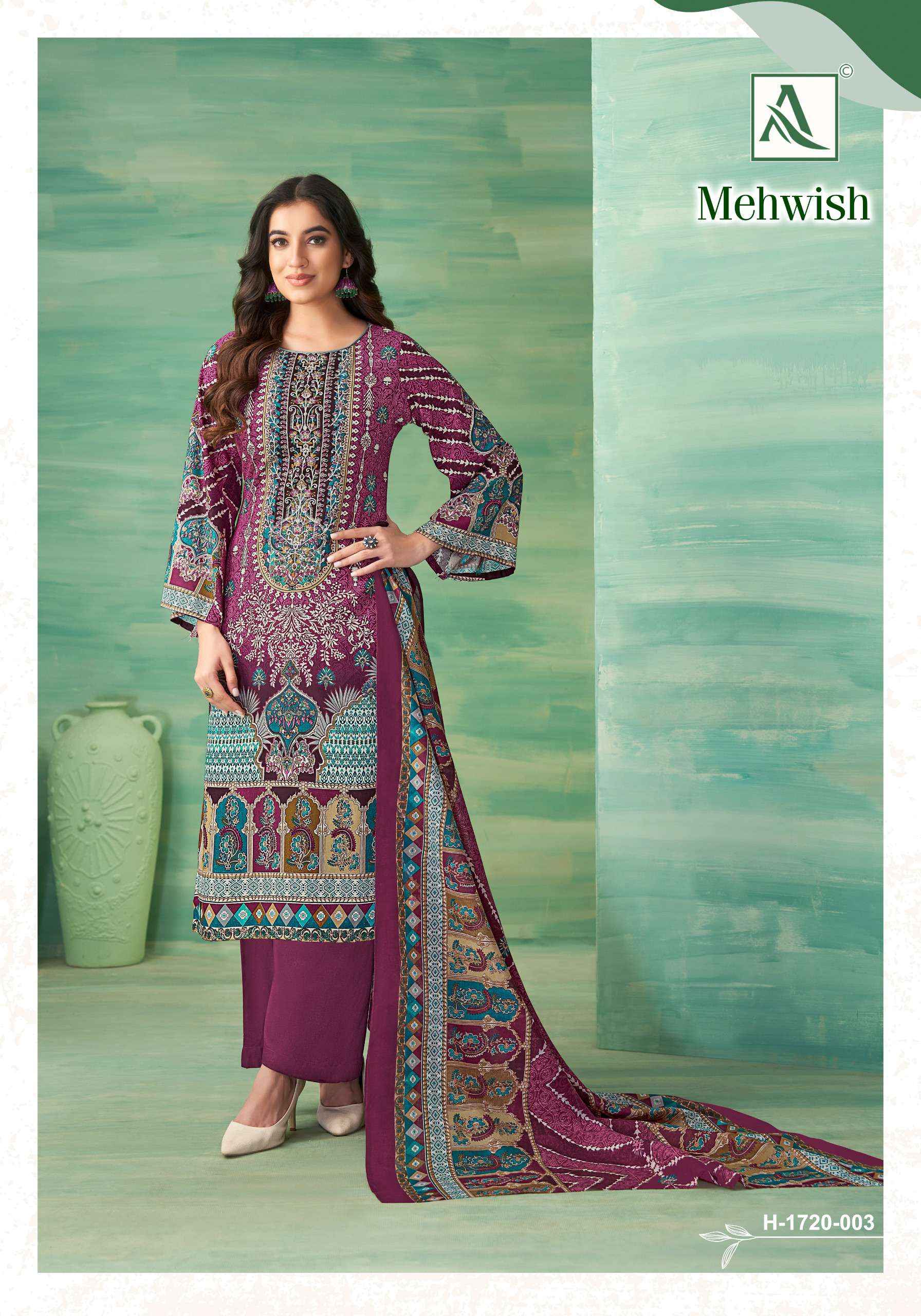 ALOK SUITS MEHWISH WHOLESALE PRICE RAYON DRESS MATERIAL ( 8 PCS CATALOG )