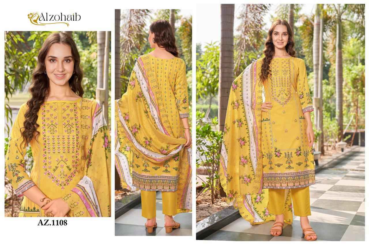 Alzohaib AZ Cotton Salwar Kameez Wholesale Price ( 6 Pcs Catalog )