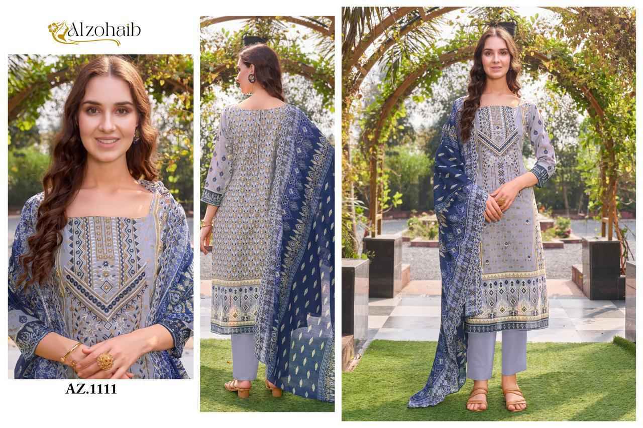 Alzohaib AZ Cotton Salwar Kameez Wholesale Price ( 6 Pcs Catalog )