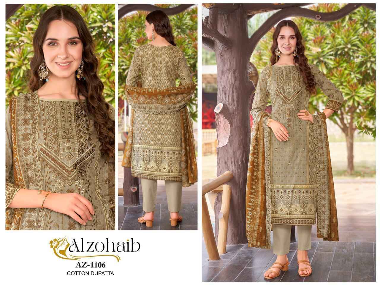 Alzohaib AZ Cotton Salwar Kameez Wholesale Price ( 6 Pcs Catalog )