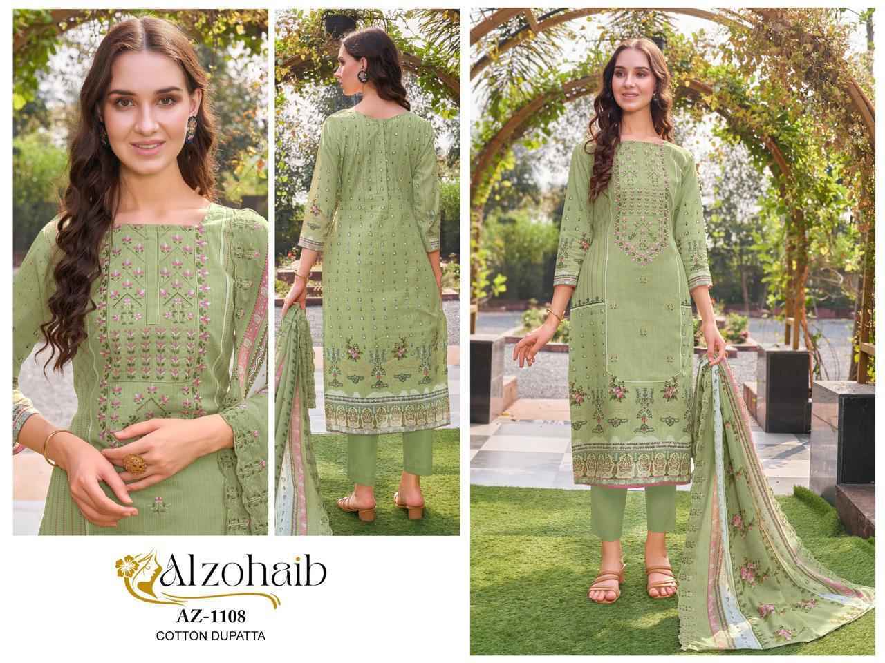 Alzohaib AZ Cotton Salwar Kameez Wholesale Price ( 6 Pcs Catalog )