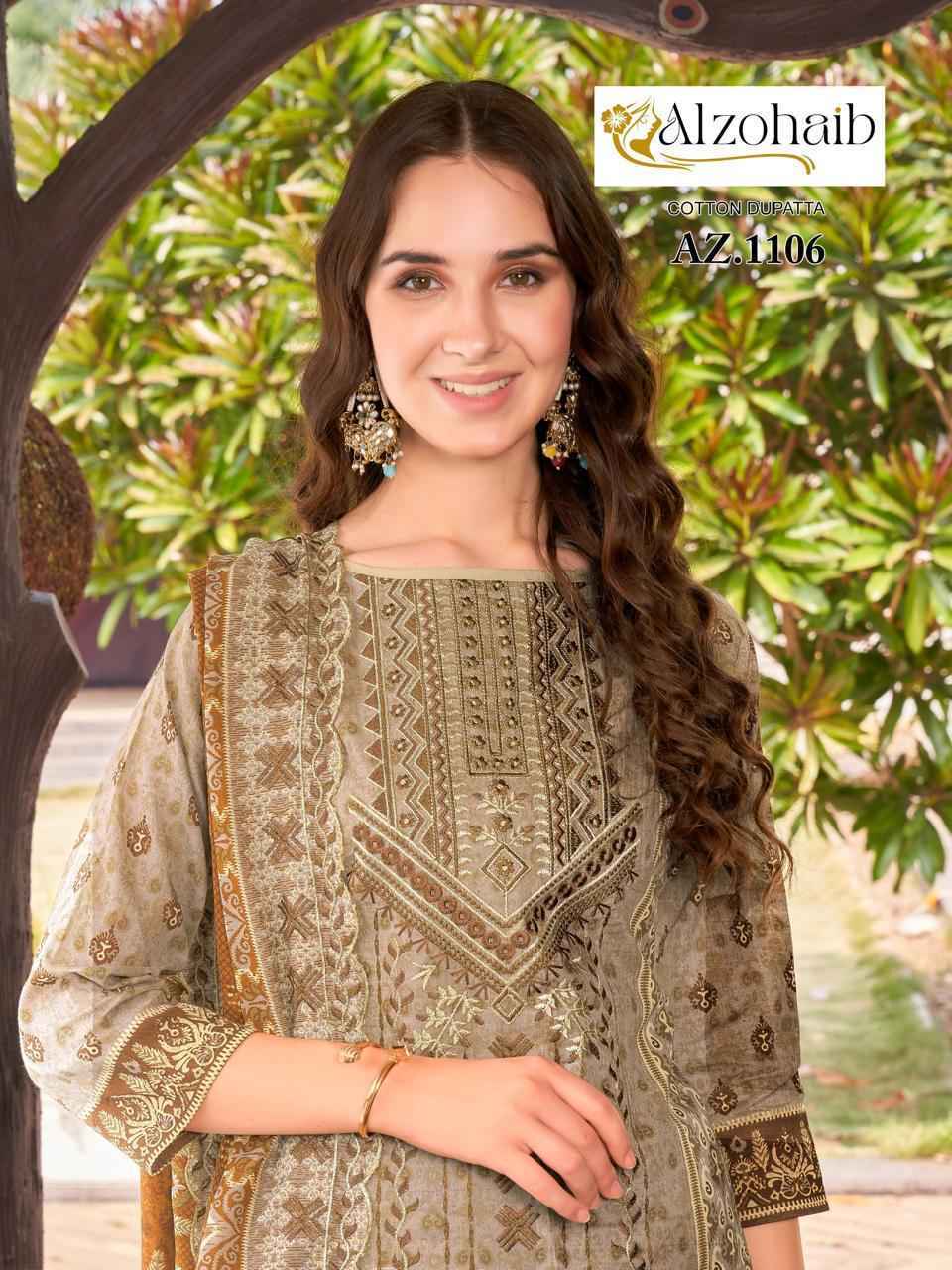 Alzohaib AZ Cotton Salwar Kameez Wholesale Price ( 6 Pcs Catalog )