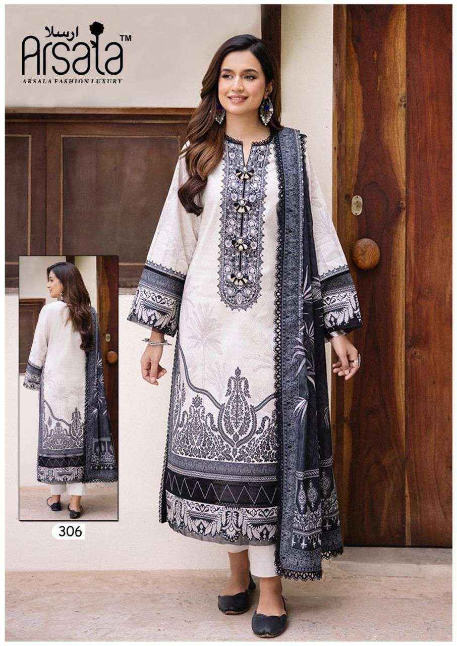 ARSALA FASHION AMIRA VOL 3 LAWN COTTON PAKISTANI SUITS ( 6 pcs catalog )