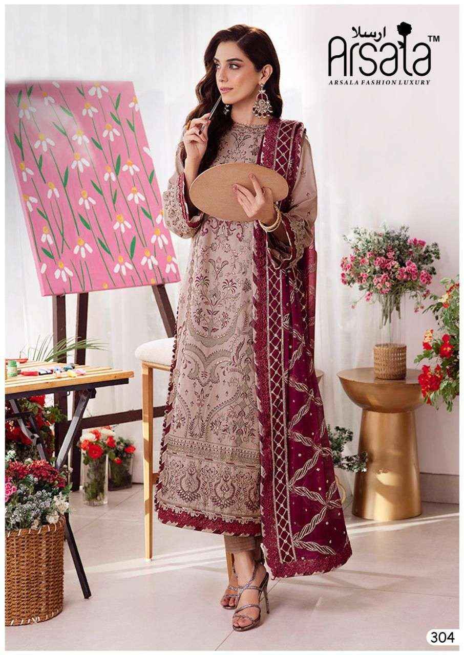 ARSALA FASHION AMIRA VOL 3 LAWN COTTON PAKISTANI SUITS ( 6 pcs catalog )