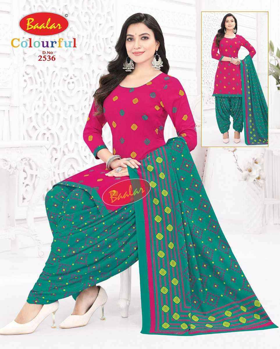 Baalar Colourful Vol 25 Wholesale Patiyala Design Cotton Dress Material ( 36 pcs Catalogue )