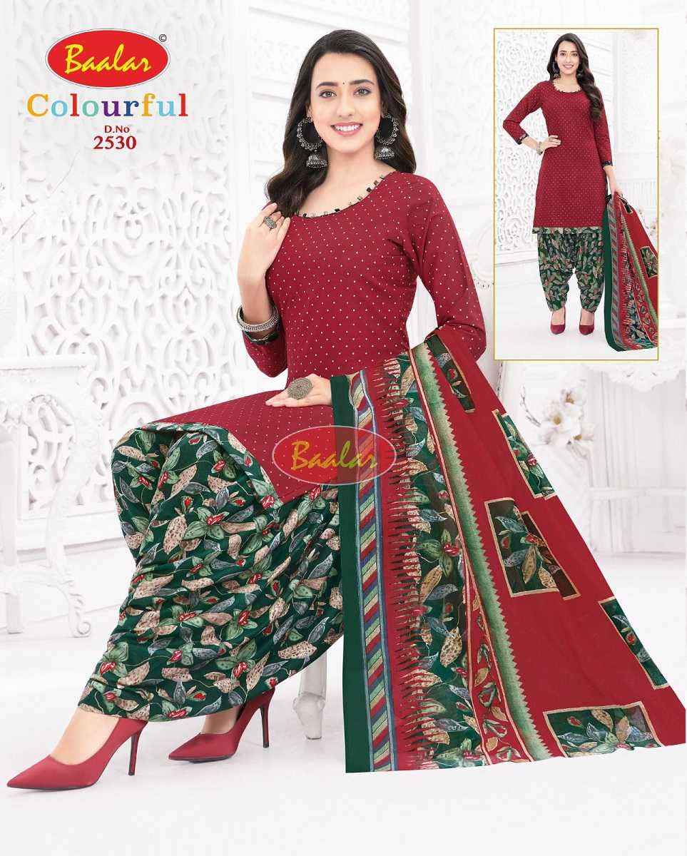 Baalar Colourful Vol 25 Wholesale Patiyala Design Cotton Dress Material ( 36 pcs Catalogue )