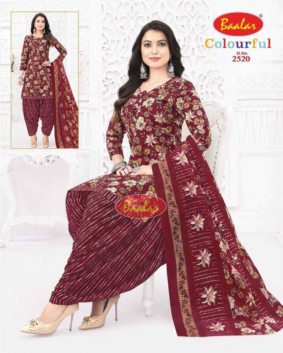 Baalar Colourful Vol 25 Wholesale Patiyala Design Cotton Dress Material ( 36 pcs Catalogue )