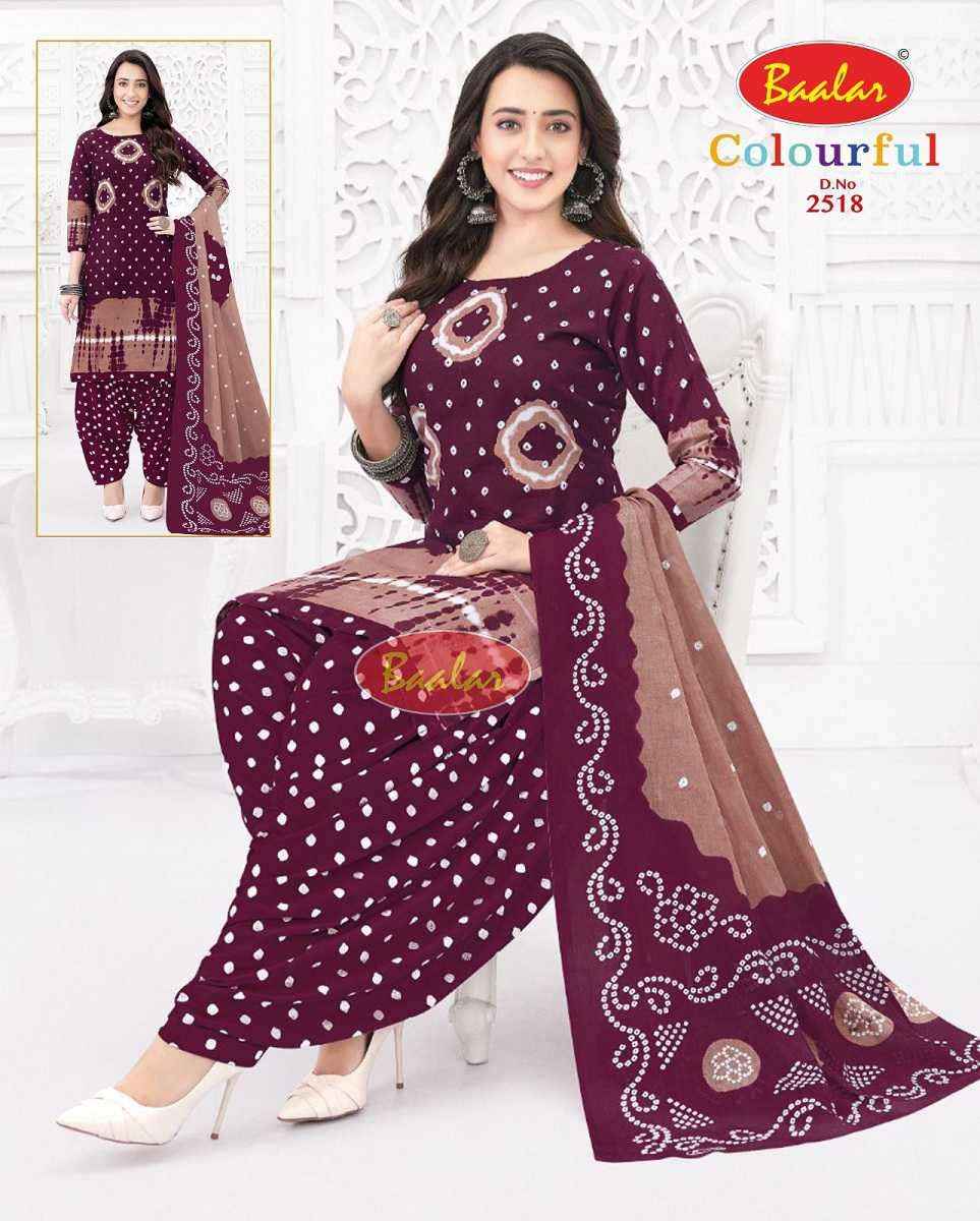Baalar Colourful Vol 25 Wholesale Patiyala Design Cotton Dress Material ( 36 pcs Catalogue )