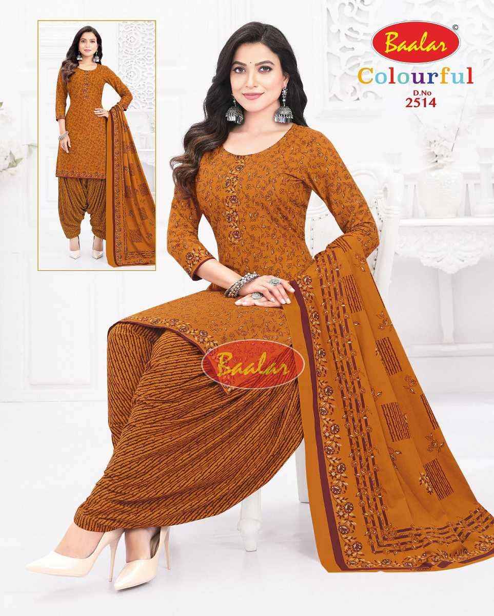 Baalar Colourful Vol 25 Wholesale Patiyala Design Cotton Dress Material ( 36 pcs Catalogue )