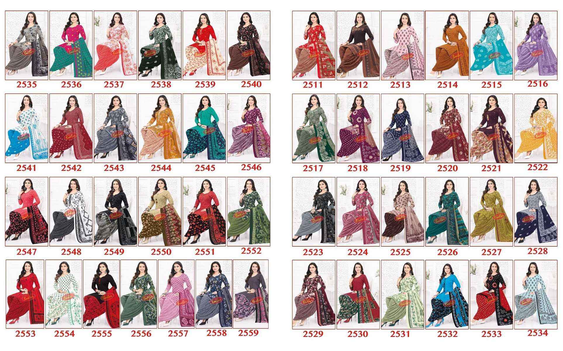 Baalar Colourful Vol 25 Wholesale Patiyala Design Cotton Dress Material ( 36 pcs Catalogue )