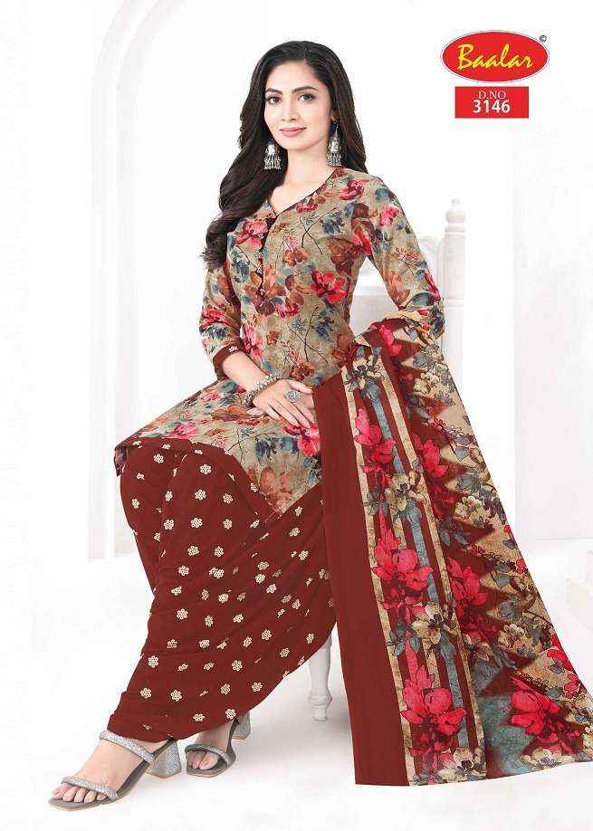 Baalar Cotton Zaara Patiyala Vol 31 Wholesale Pure Cotton Dress Material ( 18 Pcs Catalogue )