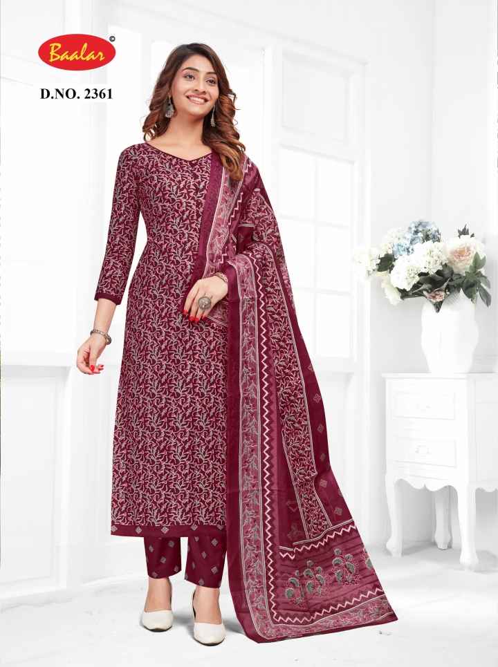 BAALAR ZUBEDA VOL 23 WHOLESALE PURE COTTON SALWAR KAMEEZ ( 15 PCS CATALOGUE )