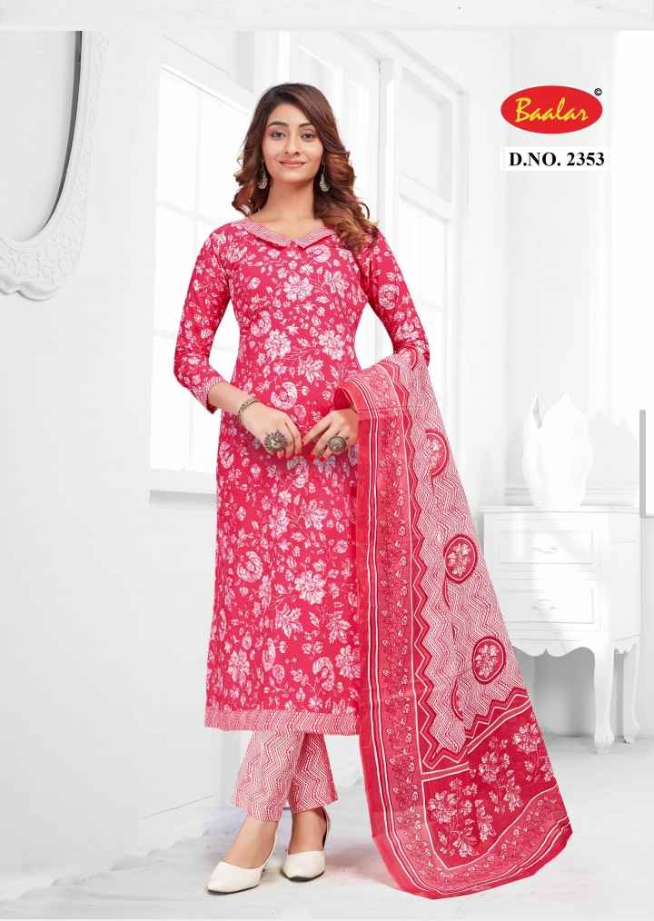 BAALAR ZUBEDA VOL 23 WHOLESALE PURE COTTON SALWAR KAMEEZ ( 15 PCS CATALOGUE )