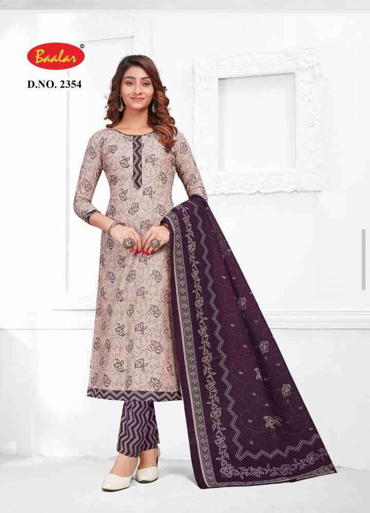 BAALAR ZUBEDA VOL 23 WHOLESALE PURE COTTON SALWAR KAMEEZ ( 15 PCS CATALOGUE )