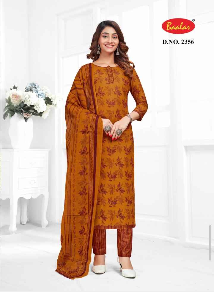 BAALAR ZUBEDA VOL 23 WHOLESALE PURE COTTON SALWAR KAMEEZ ( 15 PCS CATALOGUE )