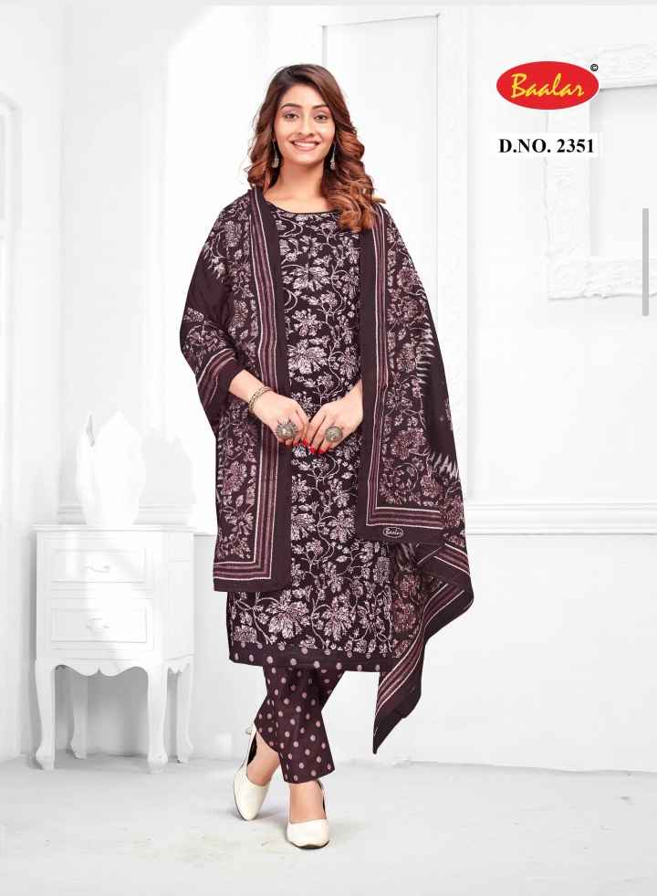 BAALAR ZUBEDA VOL 23 WHOLESALE PURE COTTON SALWAR KAMEEZ ( 15 PCS CATALOGUE )
