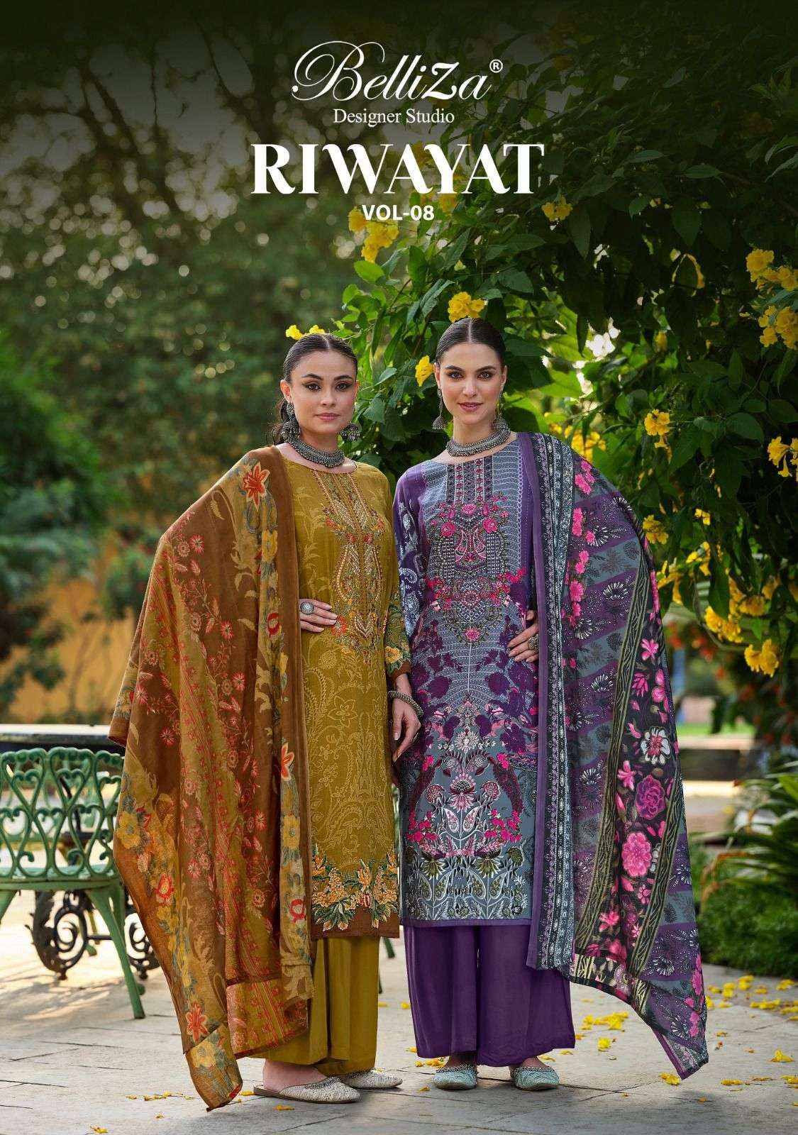 BELLIZA RIWAYAT VOL 8 RAYON SALWAR KAMEEZ ( 8 PCS CATALOG )