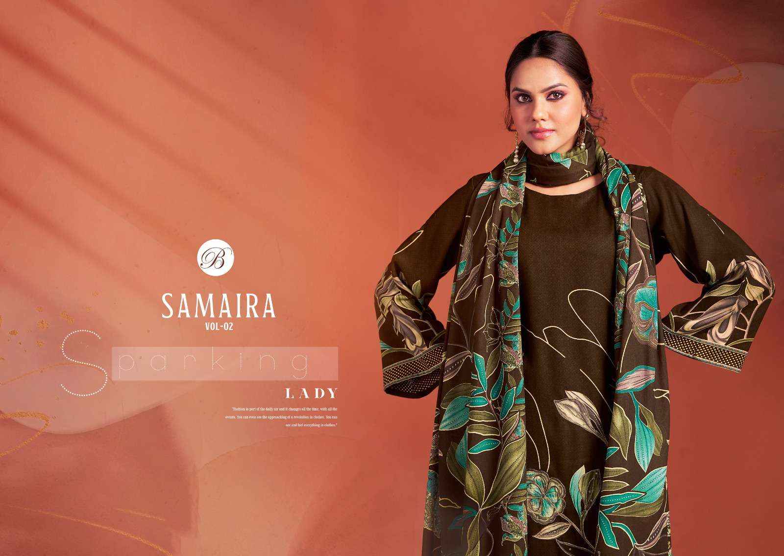 Belliza Samaira Vol 2 Unstitch Fancy Ladies Suit Salwar Kameez Wholesale Price ( 6 Pcs Catalog )