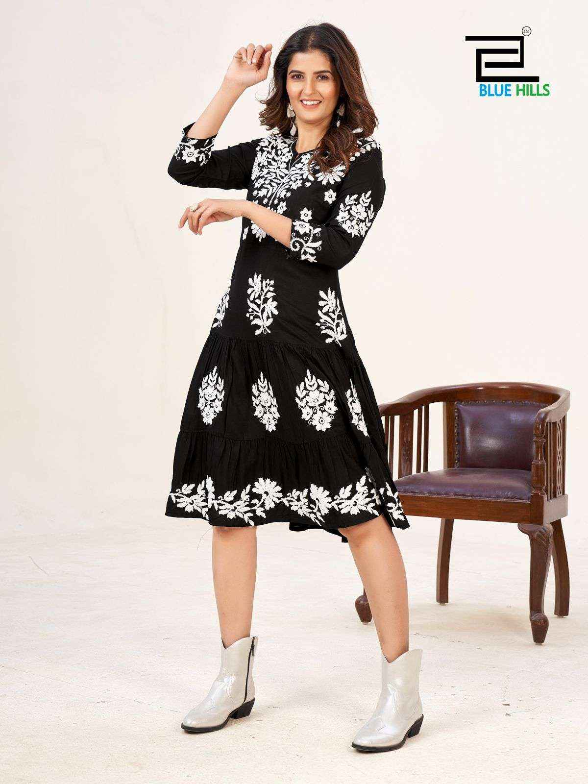 BLUE HILLS KIARA VOL 3 LIMITED EDITION FANCY CAUSAL WEAR TUNIC WHOLESALE PRICE ( 4 PCS CATALOG )