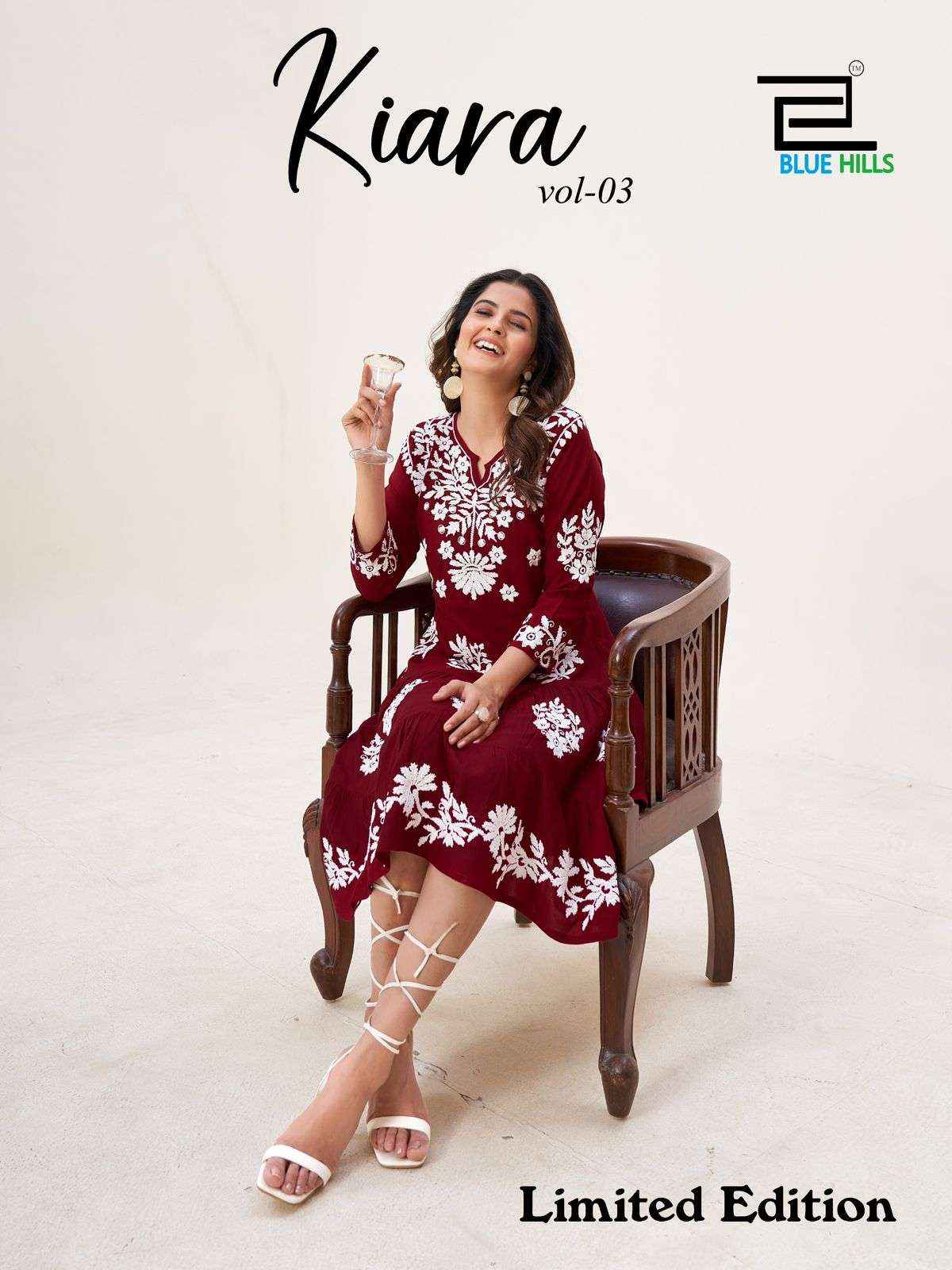 BLUE HILLS KIARA VOL 3 LIMITED EDITION FANCY CAUSAL WEAR TUNIC WHOLESALE PRICE ( 4 PCS CATALOG )