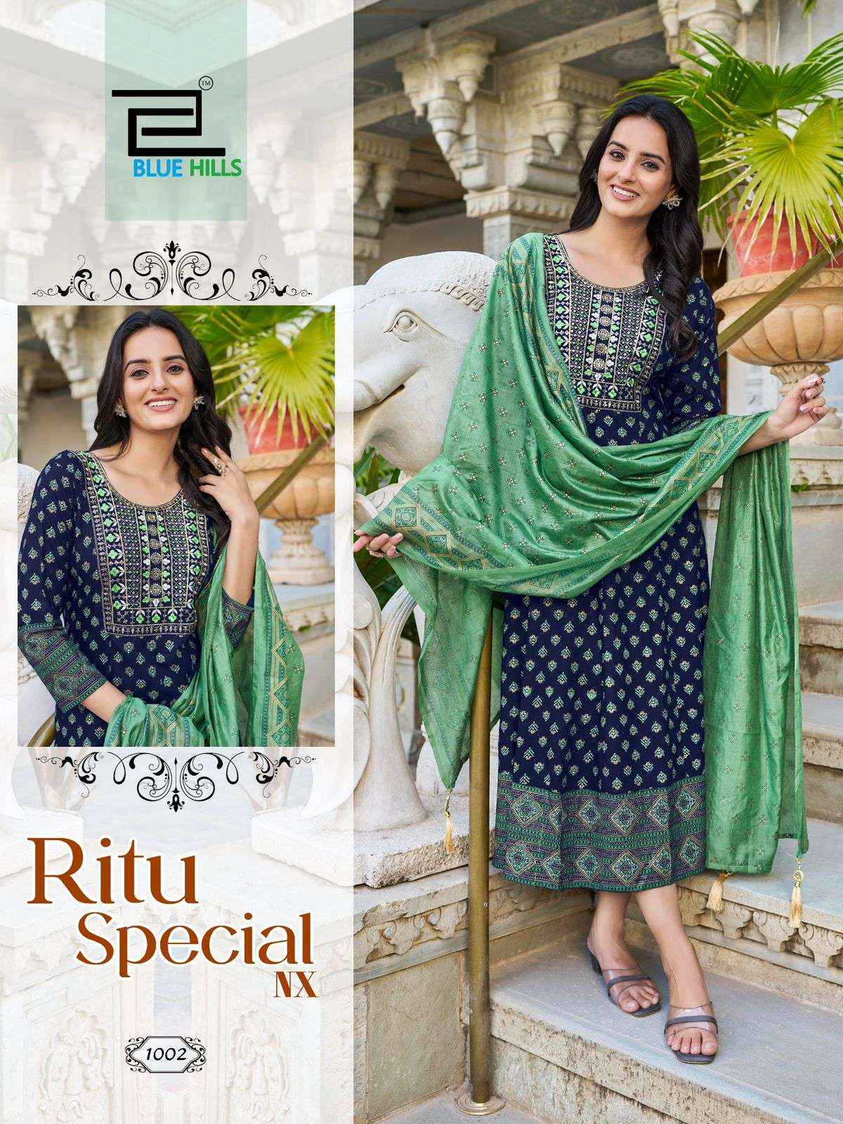 BLUE HILLS RITU SPECIAL NX ANARKLI GOWN WITH DUPATTA WHOLESALE PRICE ( 6 PCS CATALOG )