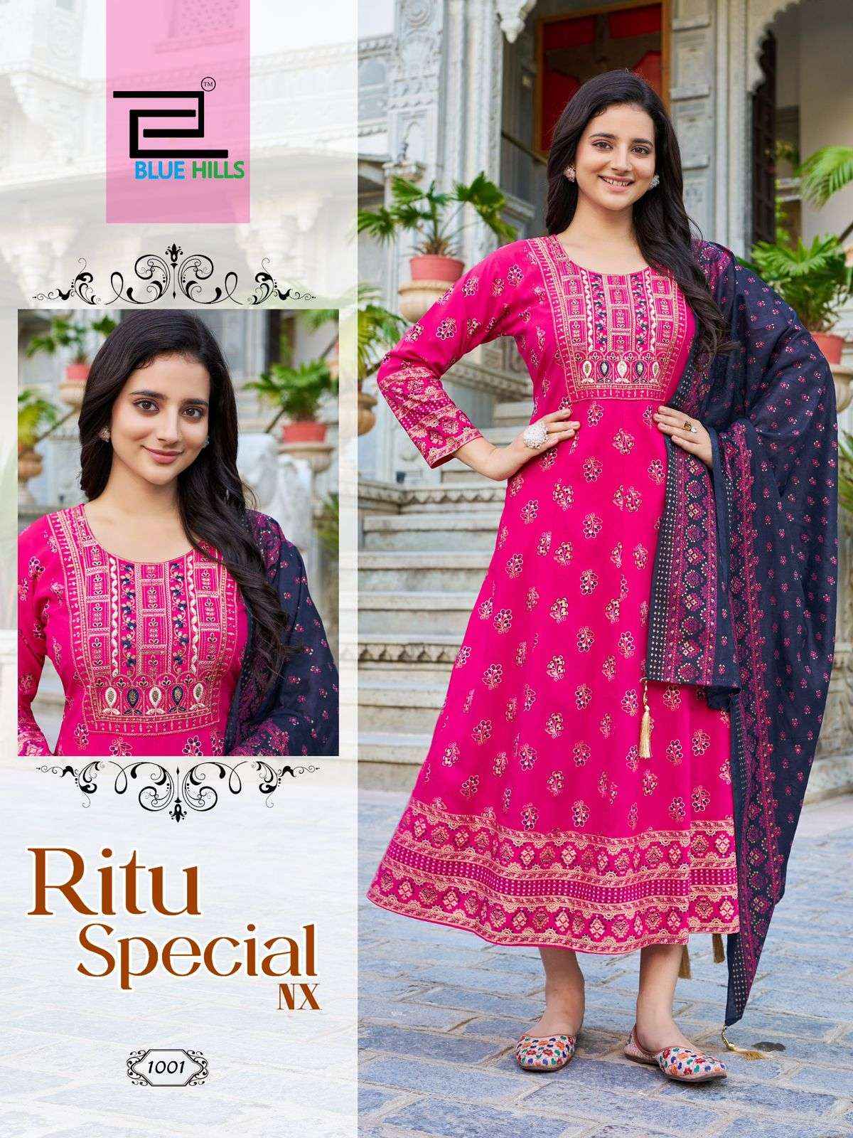 BLUE HILLS RITU SPECIAL NX ANARKLI GOWN WITH DUPATTA WHOLESALE PRICE ( 6 PCS CATALOG )