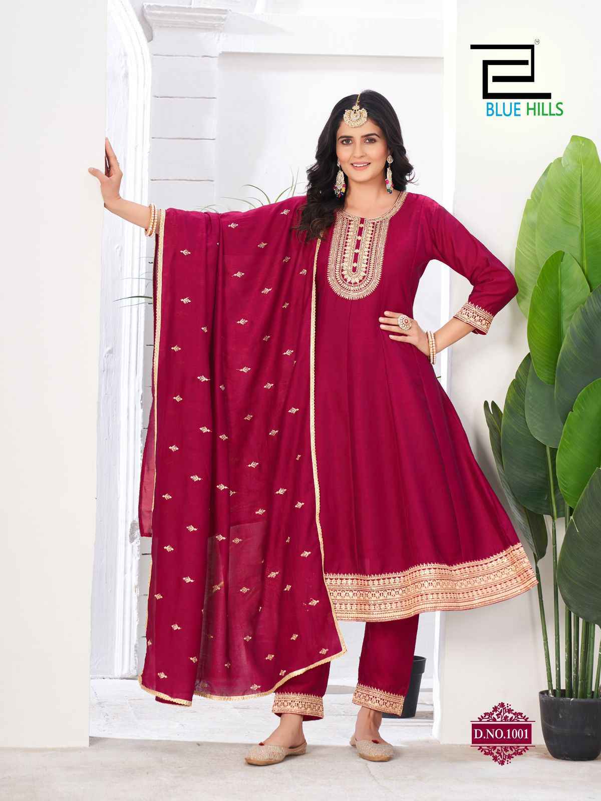 Blue Hills Taj Mahal Wholesale Vichitra Kurti Combo ( 6 pcs Catalogue )