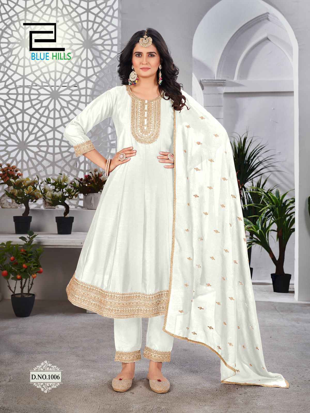 Blue Hills Taj Mahal Wholesale Vichitra Kurti Combo ( 6 pcs Catalogue )