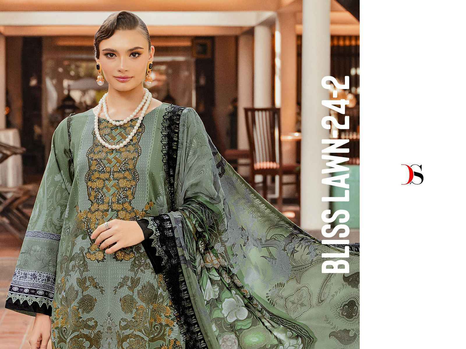 Deepsy Bliss Lawn Vol 24-2 Cotton Salwar Kameez Wholesale Price ( 8 Pcs Catalog )