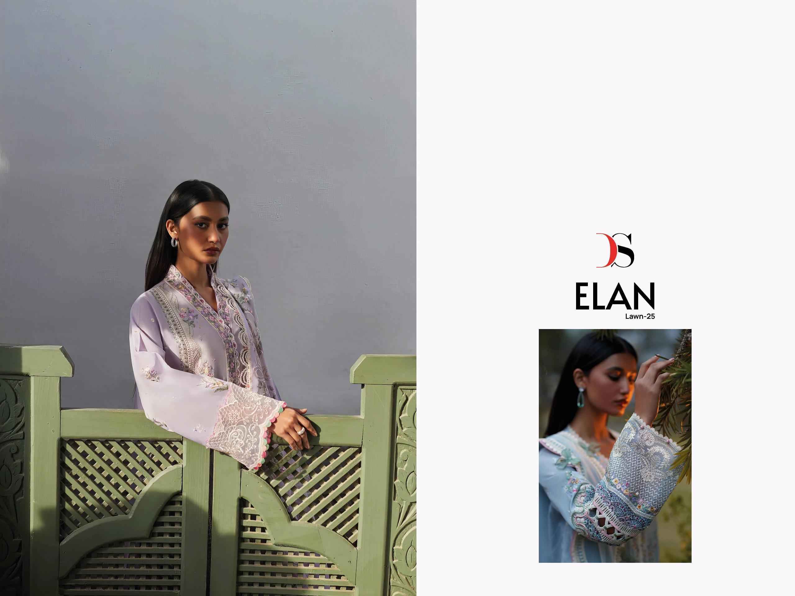 Deepsy Elan Lawn Vol 25 Cotton Salwar Kameez Wholesale Price ( 6 Pcs Catalog )