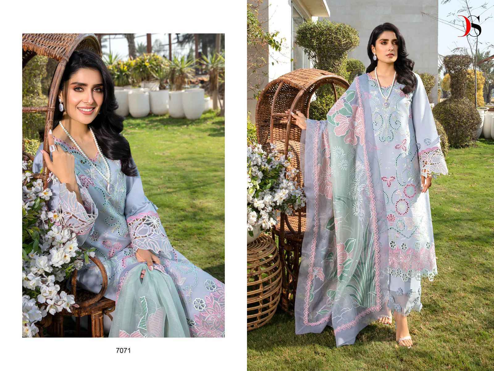 Deepsy Rangrasiya Premium Lawn 24-3 Cotton Salwar Kameez Wholesale Price ( 4 Pcs Catalog )