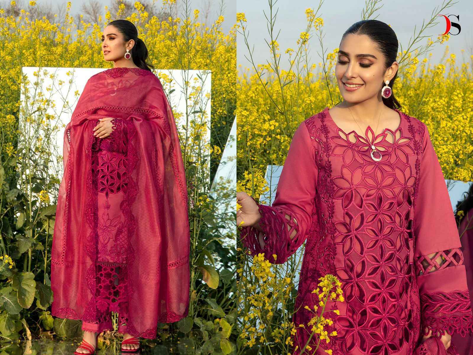 Deepsy Rangrasiya Premium Lawn 24-3 Cotton Salwar Kameez Wholesale Price ( 4 Pcs Catalog )